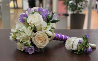 Мастер класс по созданию свадебного букета из живых цветов Как оформить букет невесты